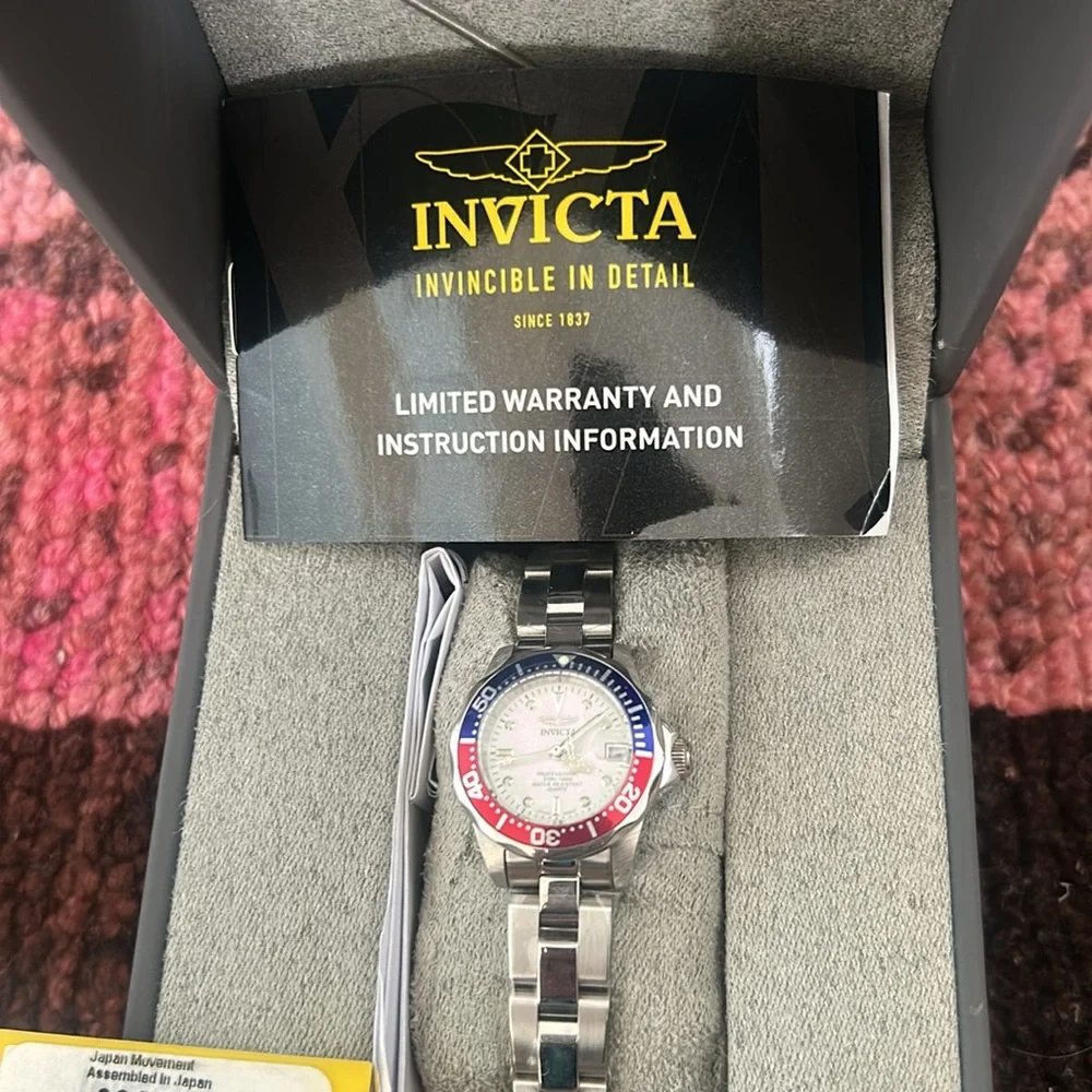 NIB Invicta Staiess Steel Small Watch Retail $495